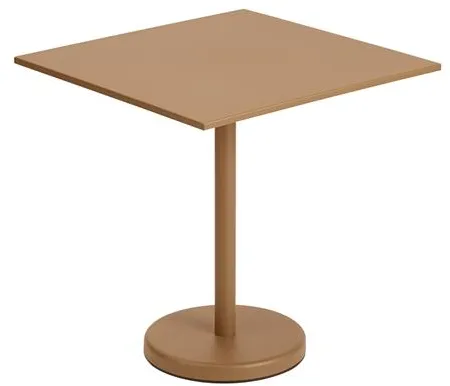 Muuto Linear Steel Café Havebord Brændt Orange 70 X 70 cm